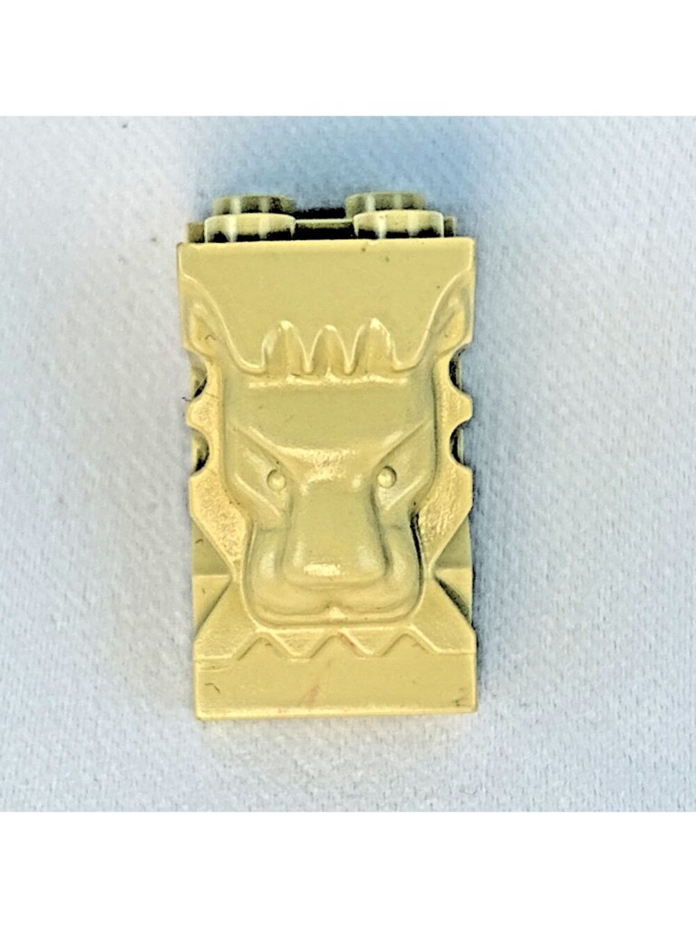 Lego Brick Modified 2 x 3 x 3 Cutout Lion Head Tan 30274 Harry Potter